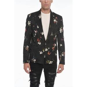 NEW AMIRI butterfly jacquard blazer in black